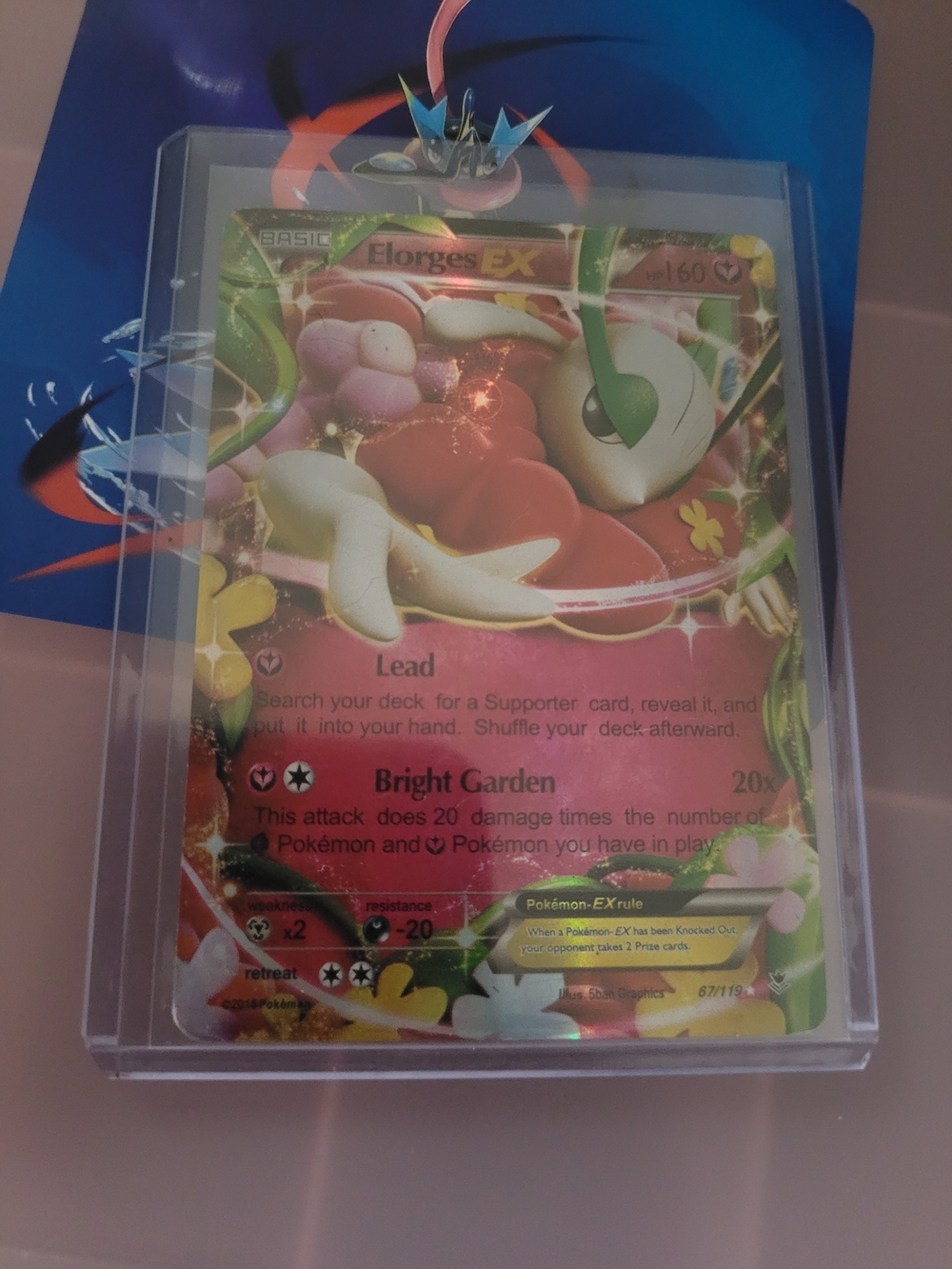 3/20$ Pokemon Florges EX Pink Holographic Collector Card